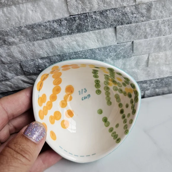 Anthropologie Measuring Cups With Artistic Dot Patterns - Picture 4 of 11